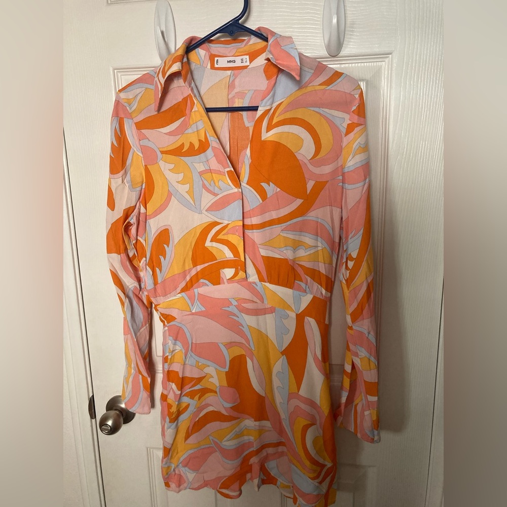 Orange mini dress